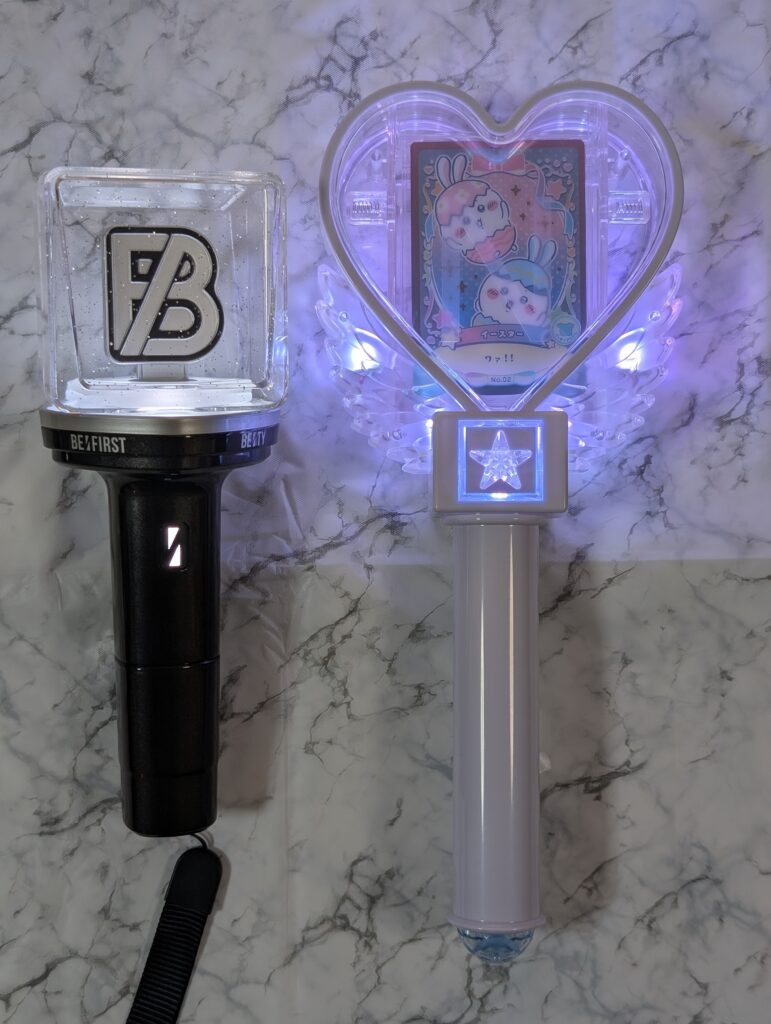 ビーファーストのペンライトと中島健人のペンライト